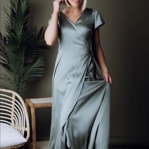 Eculyptus Satin Wrap dress